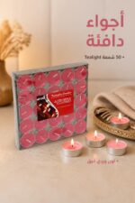 ⁦مجموعة شموع Tealight معطرة 50 قطعة وردية - موديل 16341⁩ - الصورة ⁦2⁩