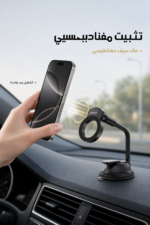 ⁦حامل هاتف سيارة QBest QB851 للتابلو بتثبيت مغناطيسي⁩ - الصورة ⁦2⁩