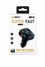 مشغل FM للسيارة QBest QB210 بشحن سريع 30W وإضاءة LED