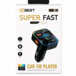 مشغل FM للسيارة QBest QB210 بشحن سريع 30W وإضاءة LED