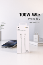 ⁦وصلة شاحن iPhone 16 من QBest USB-C بقدرة 100 واط QB-I16⁩ - الصورة ⁦2⁩