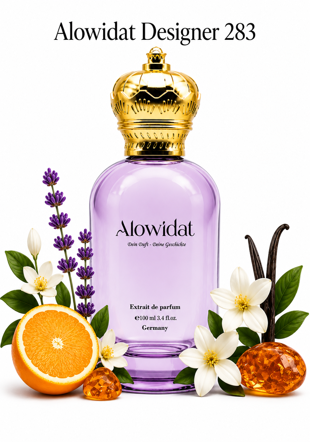 e36ff8ad-f44a-4829-af55-4b3644da4411 عطر نسائي Alowidat Designer 283 – زهري حمضي بلمسة فانيليا عنبرية - الصورة 1