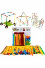 لعبة تركيب ثلاثية الأبعاد STRAWS CONNECTORS 220 قطعة موديل 2752