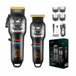 طقم ماكينة حلاقة VGR V-699+V-971 بشاشة LED وشحن USB