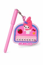 قلم جل أزرق وردي مع بيانو موسيقى My Melody - موديل 9335