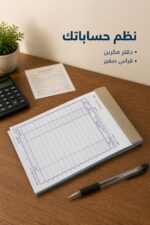 ⁦دفتر كشف حساب مكربن قياس صغير موديل 14338⁩ - الصورة ⁦2⁩