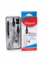 علبة هندسة معدنية Maped 9 قطع مع برجلين - 6915874