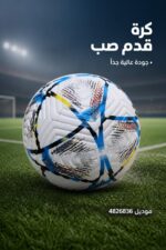 ⁦طابة كرة قدم صب بتصميم أبيض وأزرق - موديل 4826836⁩ - الصورة ⁦2⁩