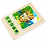 لوحة بزل خشبية لتركيب كلمة TIGER - موديل 15787