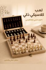 ⁦لوح شطرنج وداما خشبي مغناطيسي قابل للطي موديل 9733726⁩ - الصورة ⁦2⁩