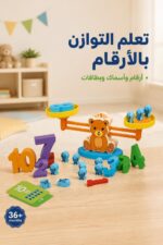 ⁦لعبة ميزان الدب الخشبي التعليمي موديل 3074066⁩ - الصورة ⁦2⁩