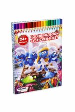 دفتر تلوين صغير OSAMA The Smurfs مع 2 ورقة ستيكر - 16551