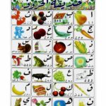 لوحة وايت بورد تعليمية لحروف الهجاء العربية 50*70سم - 4495