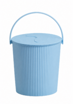 دلو بلاستيك Homy Plast بغطاء ومسكة حمل