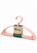 ⁦علاقات ملابس Homy Plast – طقم 6 قطع بألوان متعددة⁩ - الصورة ⁦3⁩