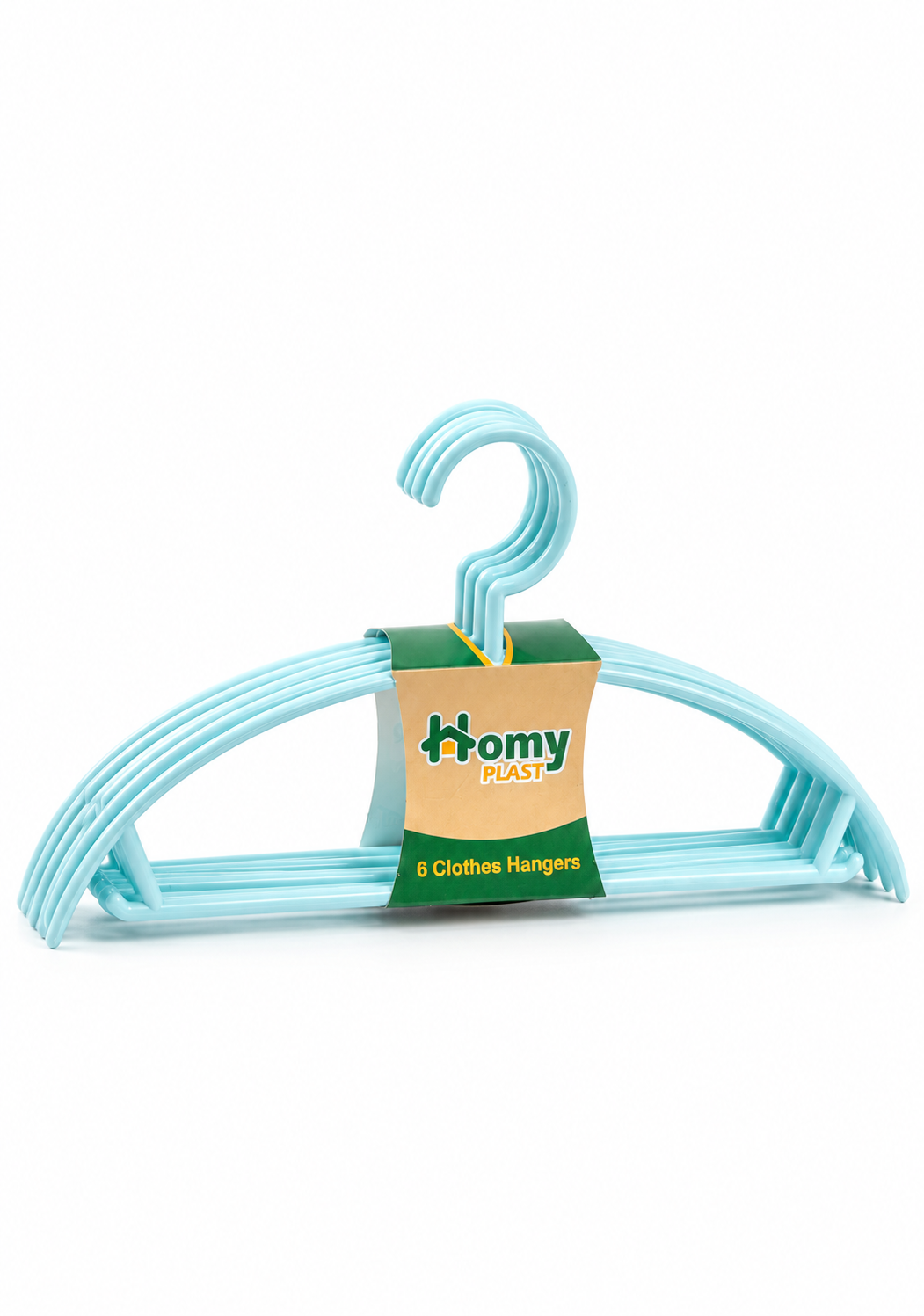7436a6de-c900-4a53-9b85-c7a5ebd4f17a علاقات ملابس Homy Plast – طقم 6 قطع بألوان متعددة - الصورة 1