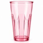 كاسات ماء شفافة ملونة Homy Plast – طقم 3 قطع