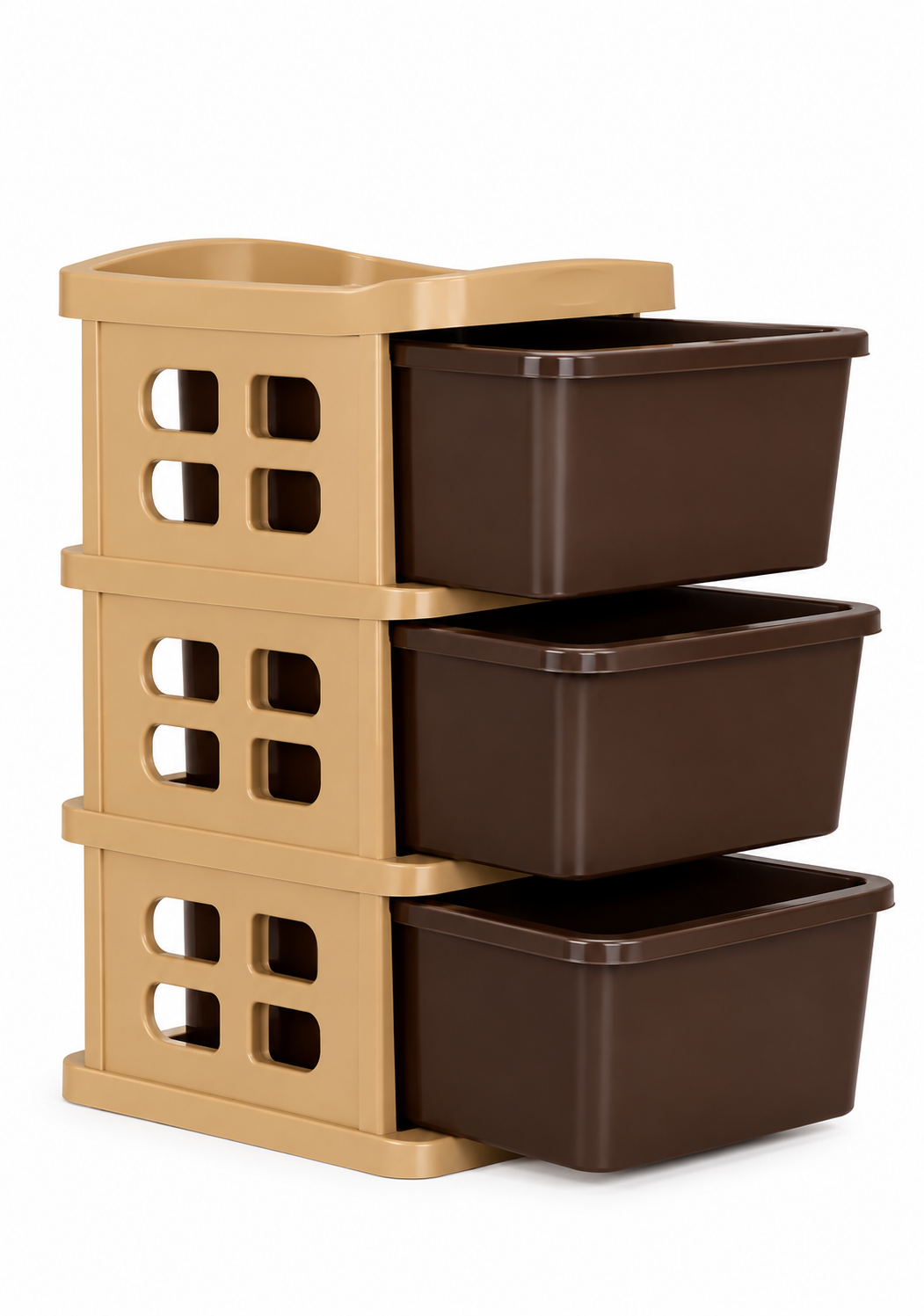 f27867ab-bf26-424b-b05d-c408ac69b45d مجموعة دروج جوليا 3 طوابق Homy Plast – تنظيم عملي بتصميم رأسي - الصورة 1