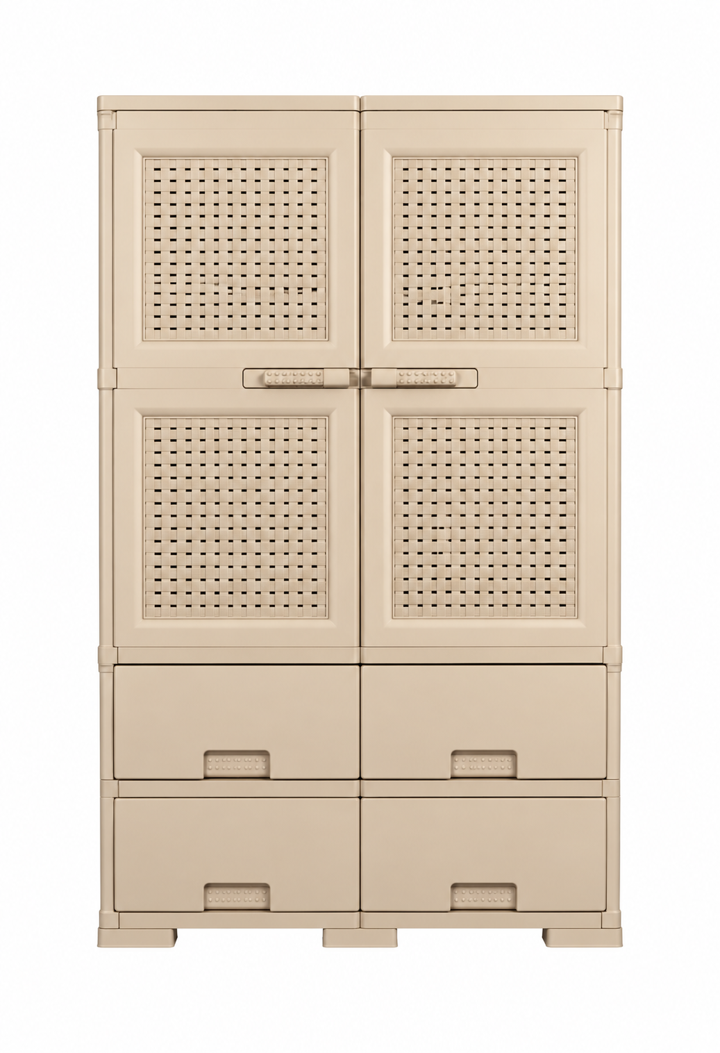 f5d50603-812e-4499-a245-984c5a81bf91 خزانة Homy Plast بابين بـ3 طوابق مع أدراج – تنظيم عملي متعدد الاستخدامات - الصورة 1