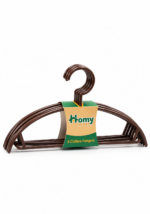 ⁦علاقات ملابس Homy Plast – طقم 6 قطع بألوان متعددة⁩ - الصورة ⁦5⁩