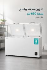 ⁦فريزر أفقي Hisense بسعة 650 لتر وبابين - FC-65DD4SA⁩ - الصورة ⁦2⁩
