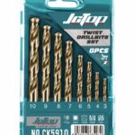 طقم ريش مثقاب JcTop KG7708 للمعادن 8 قطع 3-10 مم