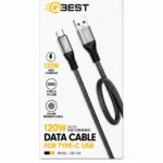 كيبل شحن وبيانات QBEST QB-354 USB إلى Type-C بقدرة 120W