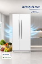 ⁦ثلاجة الحافظ SN 3024 بابين متجاورين نوفروست 840 لتر⁩ - الصورة ⁦2⁩