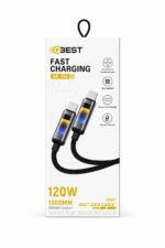 كابل شحن مضيء QBEST QB-S36 Type-C إلى Type-C 120W