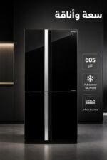 ⁦ثلاجة SHARP SJ-FS87V-BK نوفروست 605 لتر بأربعة أبواب⁩ - الصورة ⁦2⁩
