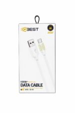 كابل سيليكون QBEST QB-365 USB إلى Type-C 100W بطول 1000MM