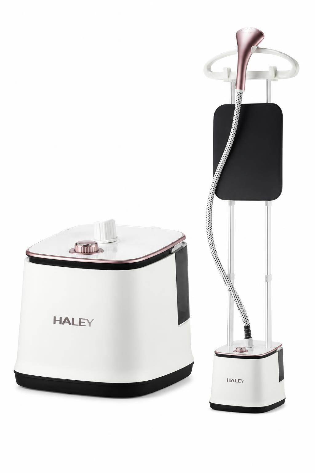 33a1ddde-12e4-4f52-9e52-4543b5cf66ec.jpg مكواة بخار عمودية HALEY HY-565 بقدرة 2000W وخزان 2.7L - الصورة 1
