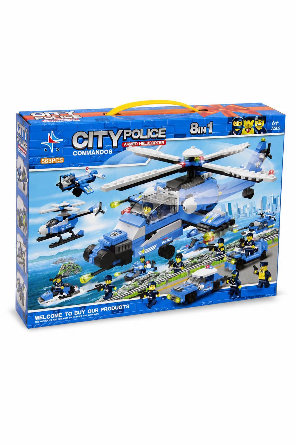 398450ff-c1c4-43a8-8b88-3579ace3c5fb.jpg طقم مكعبات CITY POLICE 8 في 1، 563 قطعة - موديل 6254184 - الصورة 1