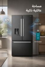 ⁦ثلاجة Hisense باب فرنسي 575 لتر فضية RF820N4WBU1⁩ - الصورة ⁦2⁩