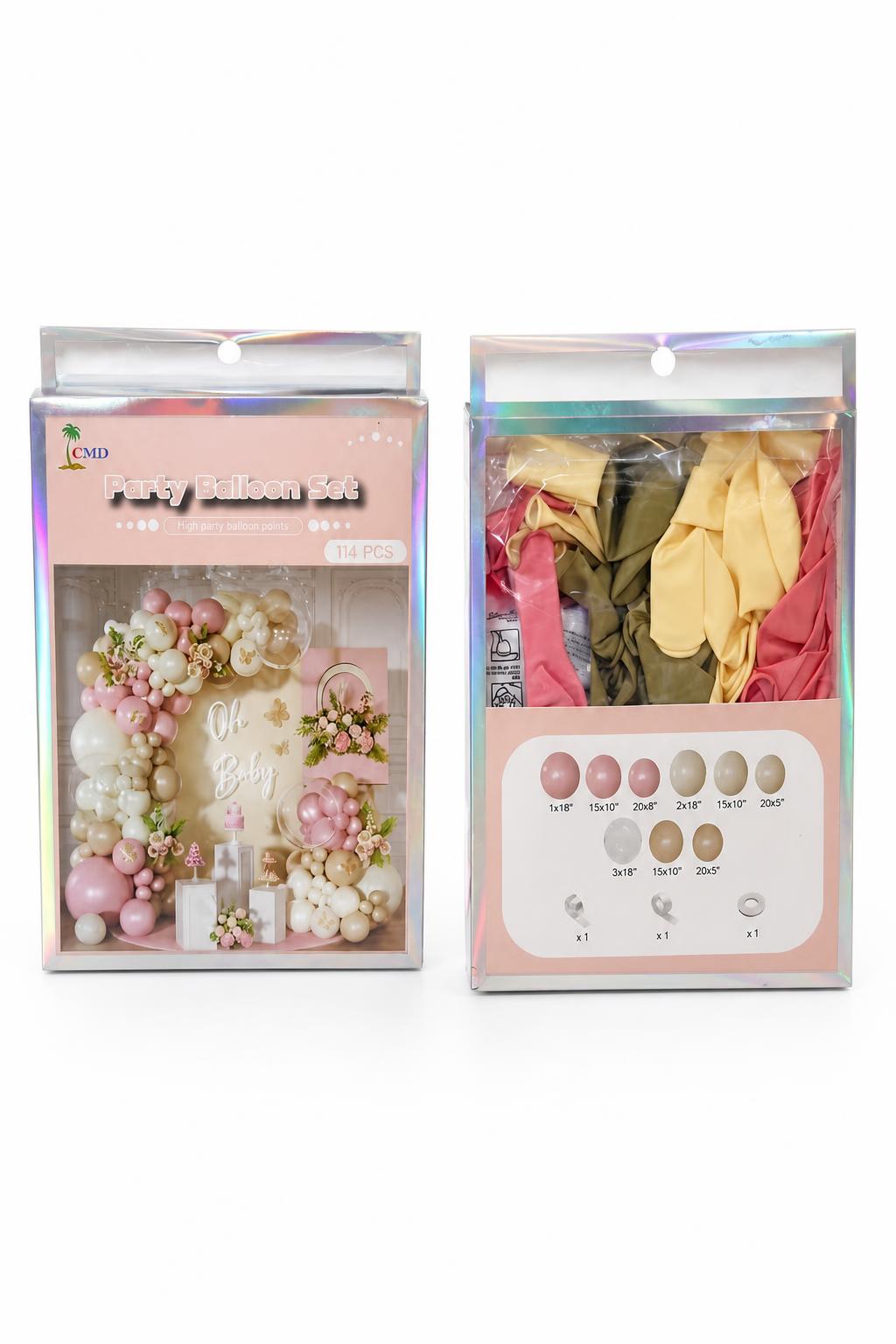 3b489b6a-1751-48d1-a8d2-67041220c607.jpg طقم بالونات CMD للحفلات Oh Baby، 114 قطعة - 6346133 - الصورة 1