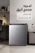 ⁦ثلاجة Hisense صغيرة 60 لتر بباب واحد فضية RR60D4ASU⁩ - الصورة ⁦2⁩