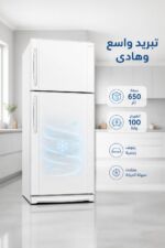 ⁦ثلاجة الحافظ TN 2311G بابين No Frost بسعة 650 لتر رفوف زجاجية⁩ - الصورة ⁦2⁩