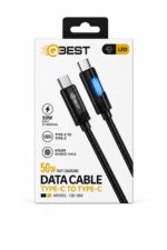 كيبل QBEST QB-369 Type-C إلى Type-C مضيء 50W