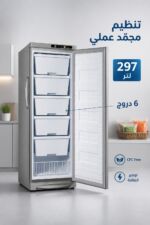 ⁦فريزر عمودي الحافظ VFSL 1107 فضي بسعة 297 لتر⁩ - الصورة ⁦2⁩