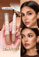 ⁦كونتور وهايلايتر SHEGLAM ثنائي 2 في 1 – تحديد وإضاءة بلمسة كريمية⁩ - الصورة ⁦5⁩