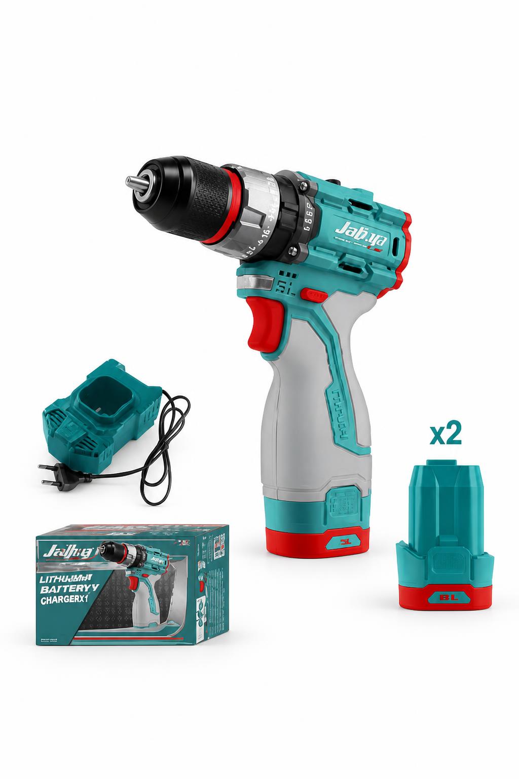 7049e5ab-6fe1-47cd-88f5-11e587feeca0.jpg مثقاب لاسلكي JcTop SX0601 ببطاريتين 18V - الصورة 1
