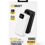 باور بنك QBEST QB-250 بسعة 10000 mAh وشحن سريع 22.5W