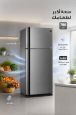 ⁦ثلاجة SHARP بابين 24 قدم ستانلس ستيل SJ-SE70D-SL⁩ - الصورة ⁦2⁩