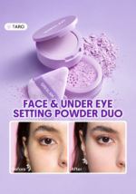 ⁦بودرة تثبيت SHEGLAM Insta-Ready ثنائية للوجه وتحت العين – درجة Taro⁩ - الصورة ⁦2⁩