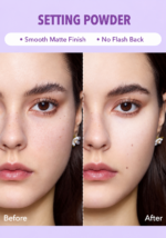 ⁦بودرة تثبيت SHEGLAM Insta-Ready ثنائية للوجه وتحت العين – درجة Taro⁩ - الصورة ⁦3⁩