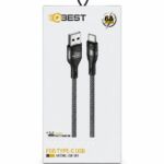 كيبل QBEST QB-361 USB إلى Type-C قماشي 1M بتيار 6A