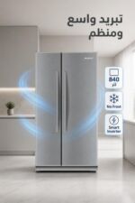 ⁦ثلاجة الحافظ Side By Side No Frost سعة 840 لتر SNSL 3024⁩ - الصورة ⁦2⁩