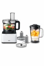 محضر طعام Braun FP 3131 WH بقدرة 800 واط وسعات 2.1/1.2 لتر