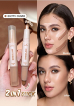 ⁦كونتور وهايلايتر SHEGLAM ثنائي 2 في 1 – تحديد وإضاءة بلمسة كريمية⁩ - الصورة ⁦8⁩