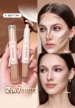 ⁦كونتور وهايلايتر SHEGLAM ثنائي 2 في 1 – تحديد وإضاءة بلمسة كريمية⁩ - الصورة ⁦2⁩